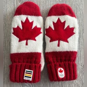 Adult Hudson’s Bay Olympic maple leaf mittens